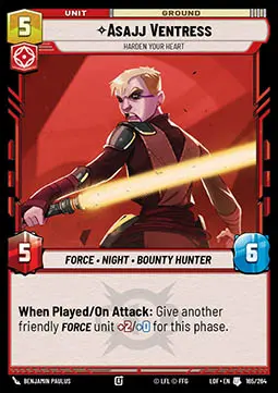 Asajj Ventress, Indurisci Il Tuo Cuore - Leggende della Forza (Uncommon) [LOF-165]