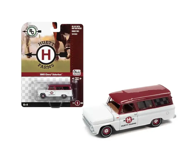 Auto World - 1965 Chevy Suburban Huett Farms - Scala 1/64