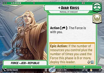 Avar Kriss, Sceriffo Dello Starlight - Leggende della Forza