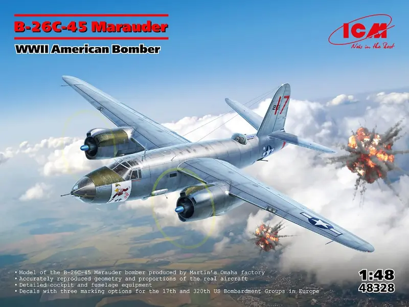 B-26C-45 MARAUDER WWII AMERICAN BOMBER KIT 1