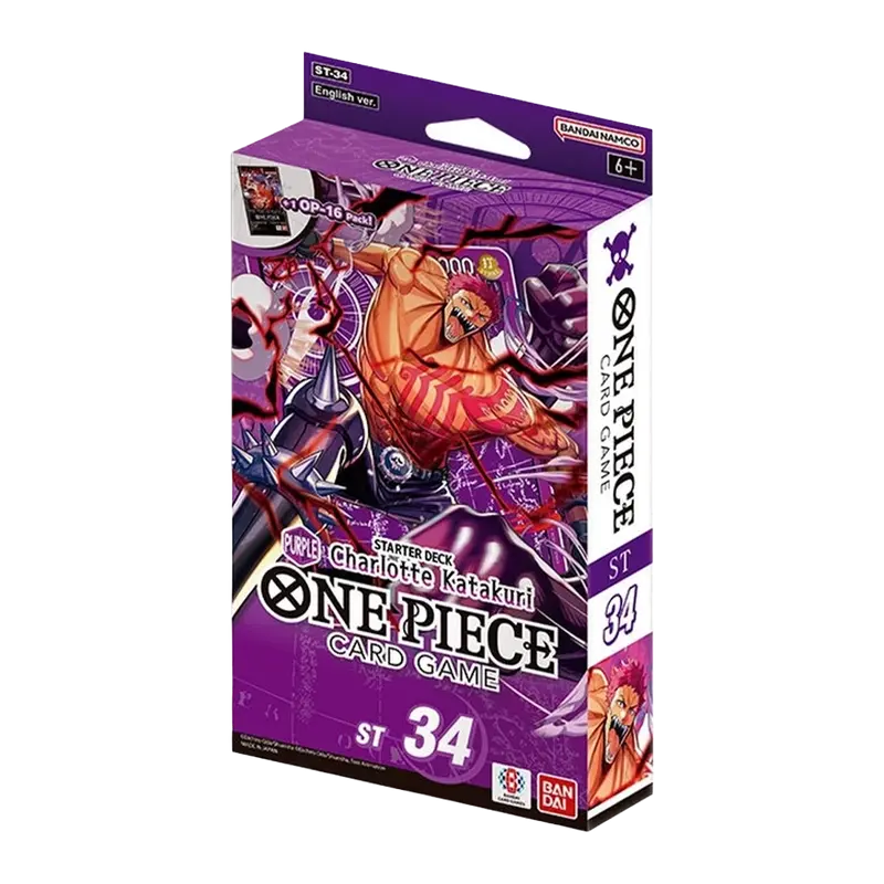 Bandai One Piece Card Game Starter Deck ST - 34 Purple Charlotte Katakuri Mazzo Precostruito Viola ENG