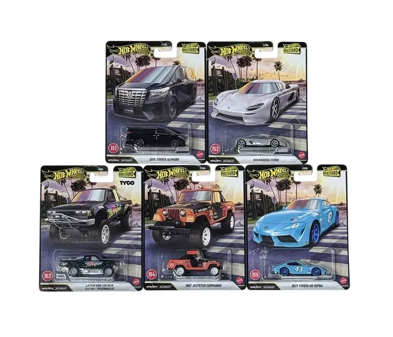 Boulevard 2026 Assortment Set of 5 Cars #151-155 GJT68-958H - Hot Wheels Premium - Scala 1/64