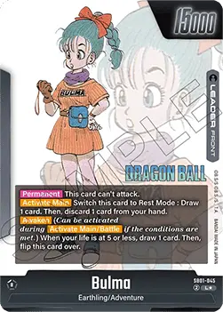 Bulma // Bulma (SB01-045) - Manga Booster 01 [Fusion World] (Alternate Art) [SB01-045]