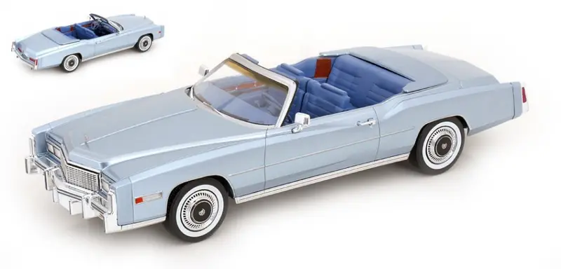 CADILLAC ELDORADO CONVERTIBLE 1976 LIGHT BLUE 1
