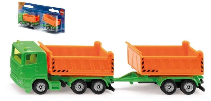 CAMION C/CASSONE RIBALTABILE + RIMORCHIO cm 15 Scale Varie Siku