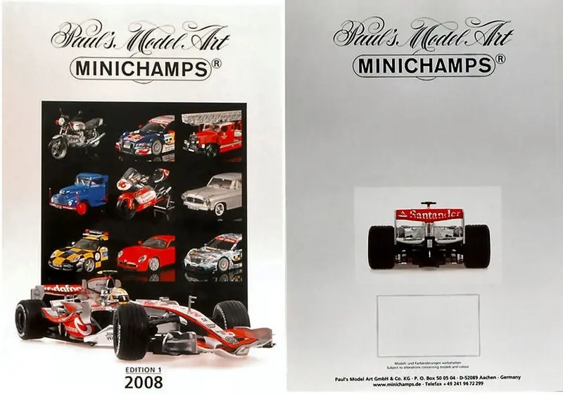 CATALOGO MODELLISMO MINICHAMPS 2008 PAG.219 MINICHAMPS PMCAT2008