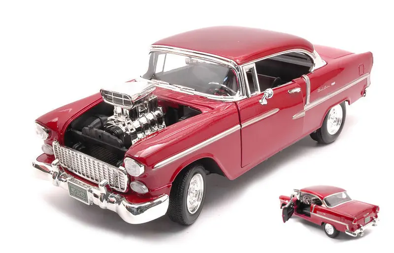 CHEVROLET BEL AIR 1955 METALLIC RED 1