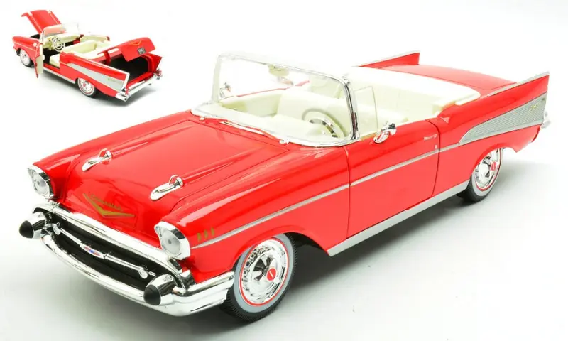 CHEVROLET BEL AIR CABRIO 1957 RED 1