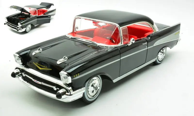 CHEVROLET BEL AIR COUPE' 1957 BLACK 1