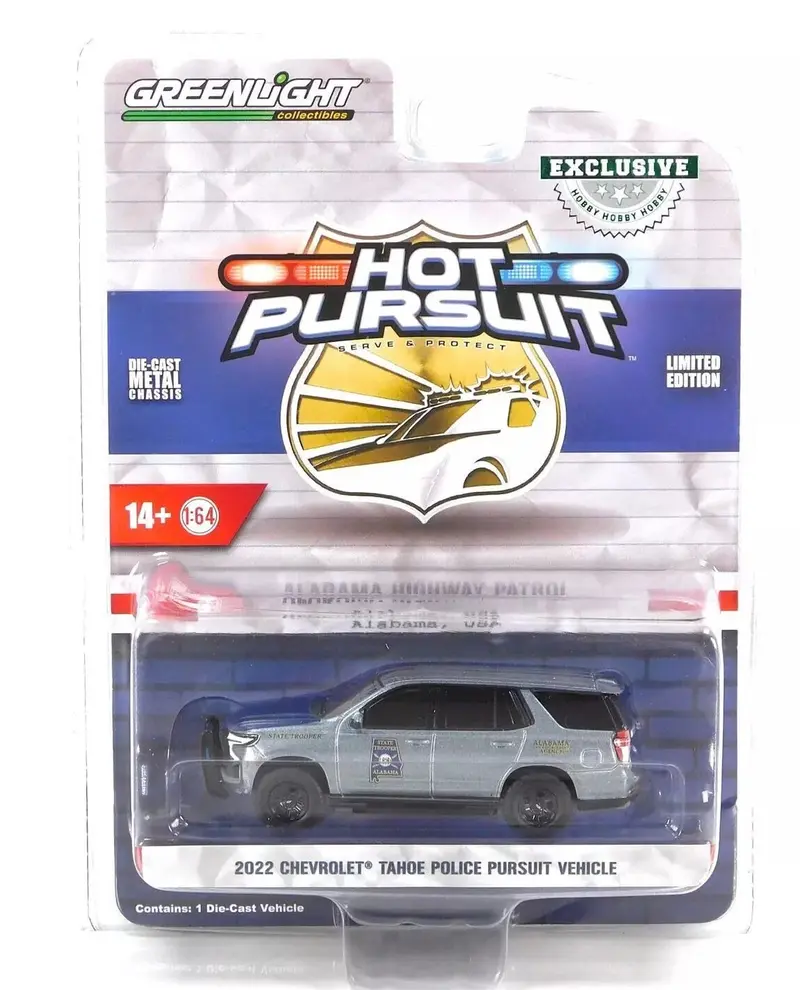 Chevrolet Tahoe 2022 Police Pursuit Vehicle Alabama - Greenlight Series Hot Pursuit - Scala 1/64