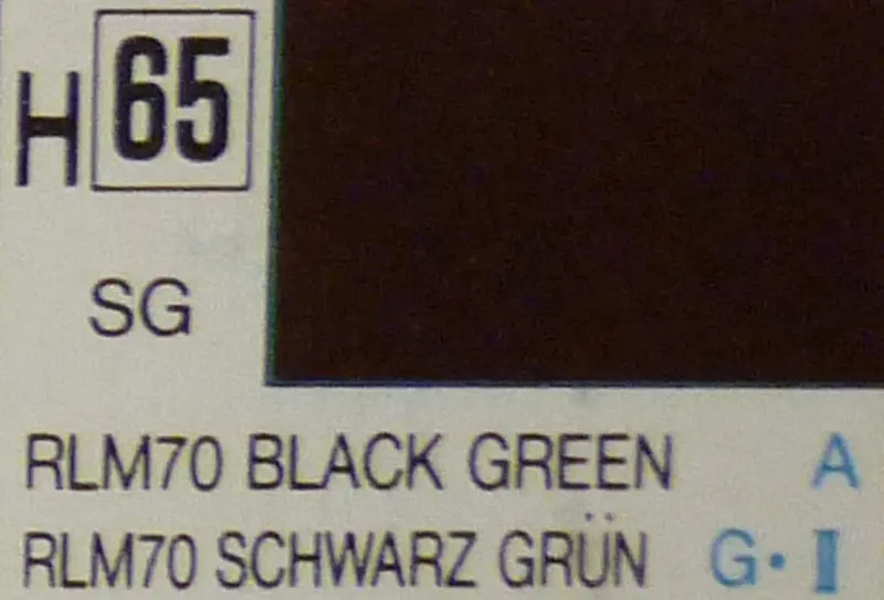 COLORI MODELLISMO BLACK GREEN SEMI-GLOSS ml 10 Pz.6 GUNZE GU0065