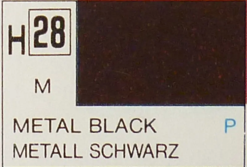 COLORI MODELLISMO BLACK METALLIC ml 10 Pz.6 GUNZE GU0028