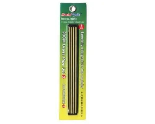COLORI MODELLISMO CANNE IN OTTONE 20 cm Pz.8 mm 1,1-1,2-1,3-1,4  2 Pz. x TIPO TRUMPETER TP9944