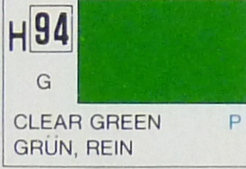 COLORI MODELLISMO CLEAR GREEN GLOSS ml 10 Pz.6 GUNZE GU0094