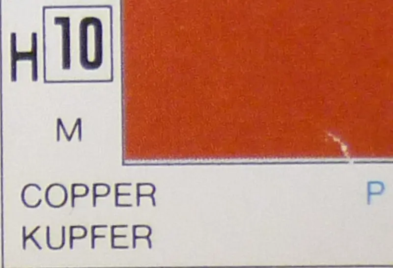 COLORI MODELLISMO COPPER METALLIC ml 10 Pz.6 GUNZE GU0010