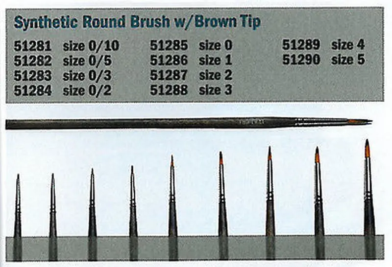 COLORI MODELLISMO PENNELLO SINTETICO TONDO 0 PZ.6 ITALERI IT51285
