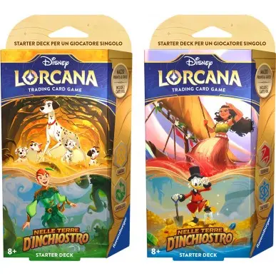 Disney Lorcana Nelle Terre D'Inchiostro Bundle 2pz Starter Deck ITA