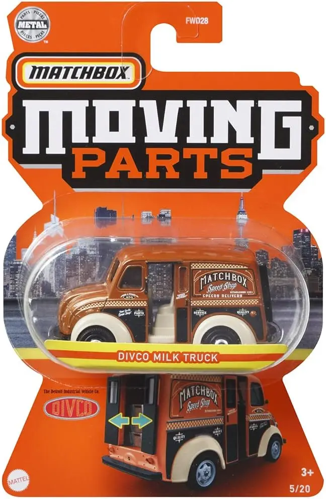 DIVCO Milk Truck Brown - Matchbox Moving Parts - Scala 1/64 Circa