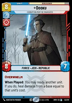 Dooku, I Corrotti Devono Essere Estirpati - Mondi di Origine (Legendary) [HMW-042]