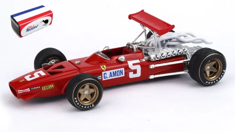 FERRARI 312 F1 GRAN BRETAGNA GP 1968 N.5 CHRIS AMON 1