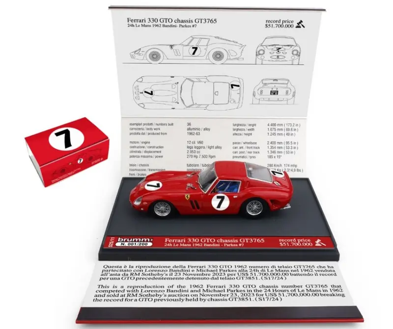 FERRARI 330 GTO N.7 24 H LE MANS 1962 L.BANDINI-M.PARKES 1