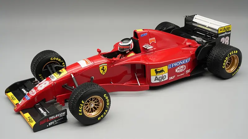 FERRARI 412T2 N.28 JAPAN GP 1995 RAIN TYRES G.BERGER W/DRIVER 1