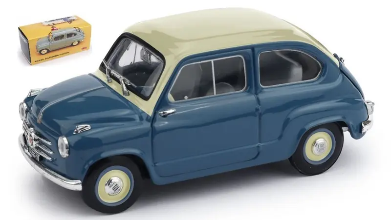 FIAT 600 1a SERIE 1955-1969 BLEU CHIARO/BICOLORE AVORIO 1