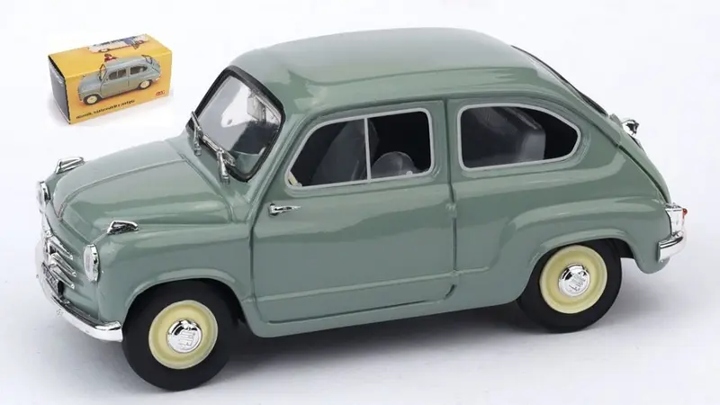 FIAT 600 1a SERIE 1955-1969 VERDE CHIARO 1