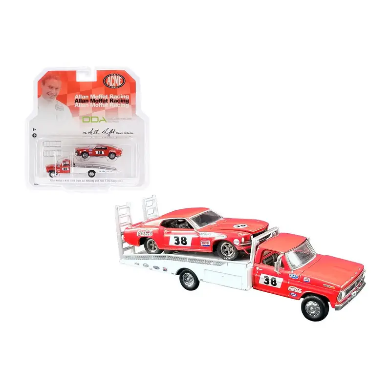Ford F-350 Ramp Truck #38 & 1969 Ford Mustang T/A #38 Coca-Cola Allan Moffat - Acme Diecast - Scala 1/64