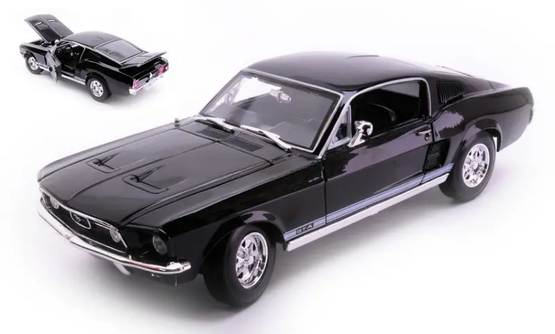 FORD MUSTANG GTA FASTBACK 1967 BLACK 1