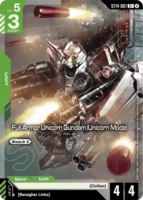 Full Armor Unicorn Gundam (Unicorn Mode) (ST14-007) - Starter Deck