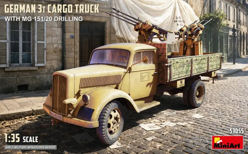 GERMAN 3t CARGO TRUCK WITH MG 151/20 DRILLING KIT 1