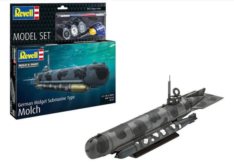 GERMAN MIDGET SUBMARINE TYPE MOLCH MODEL SET KIT 1