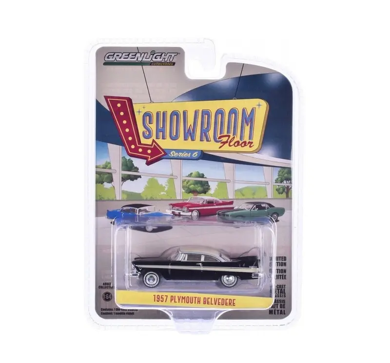Greenlight Collectibles - 1957 Plymouth Belvedere Black Showroom Floor Series - Scala 1/64