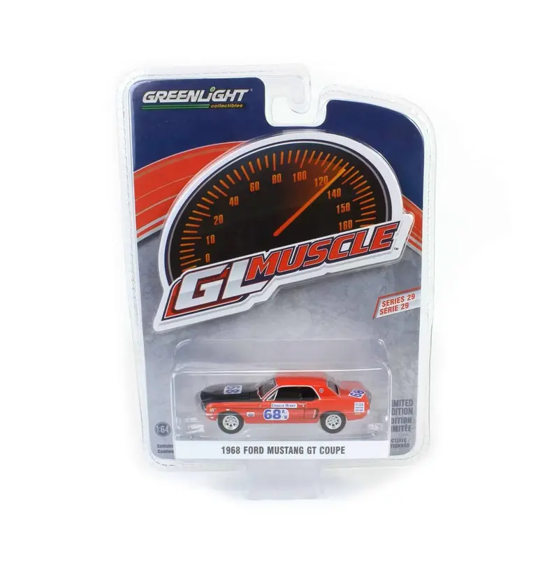 Greenlight Collectibles - 1968 Mustang GT Coupe #68 Charlie Henry Race Car - GL Muscle Series - Scala 1/64