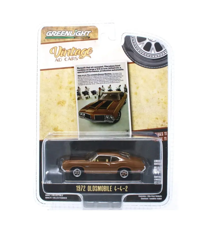 Greenlight Collectibles - 1972 Oldsmobile 4-4-2 - The Complete Escape Machine Vintage AD Cars - Scala 1/64