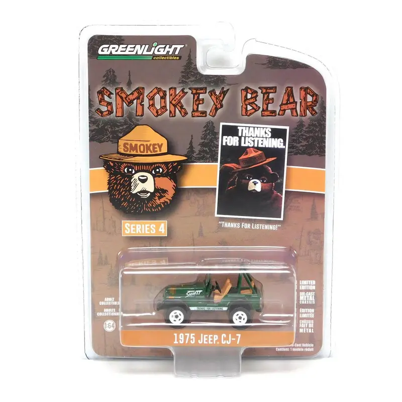 Greenlight Collectibles - 1975 Jeep CJ-7 Smokey Bear Series 4 - Scala 1/64