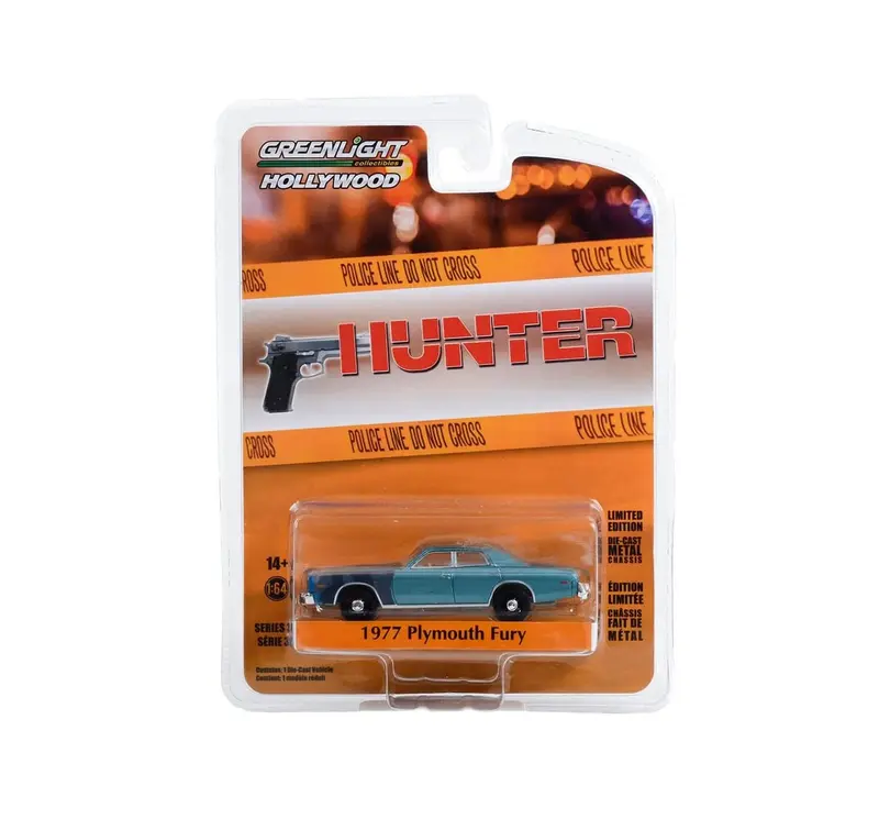 Greenlight Collectibles - 1977 Plymouth Fury Sergeant Rick Hunter "Hunter" (1984-1991) - Hollywood Series - Scala 1/64