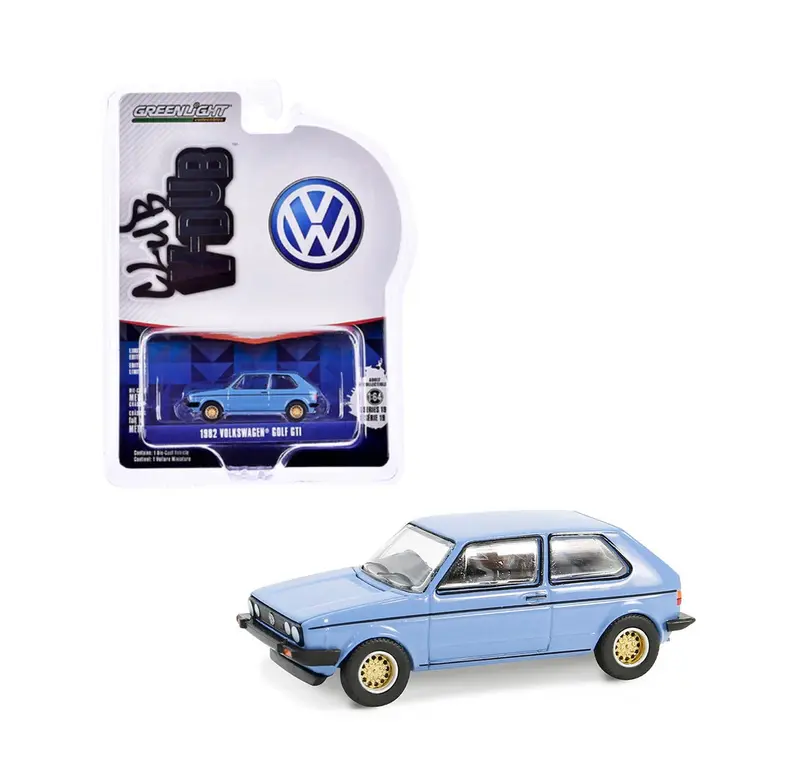 Greenlight Collectibles - 1982 Volkswagen Golf Gti Light Blue Club  V Dub - Scala 1/64