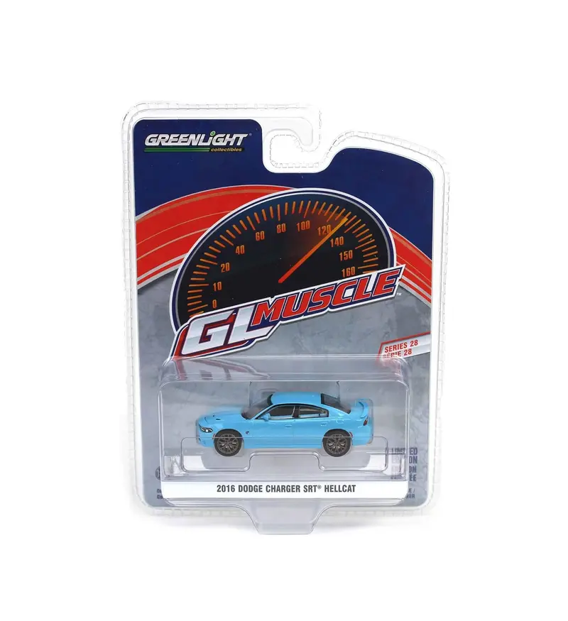 Greenlight Collectibles - 2016 Dodge Charger SRT Hellcat Light Blue - GL Muscle Series - Scala 1/64