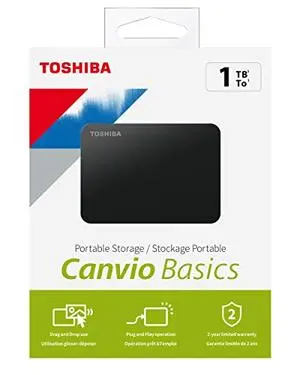 Hard Disk Esterno 1TB Toshiba Canvio Basic USB 3.2 Gen 1 2.5" Nero – Affidabile e Veloce