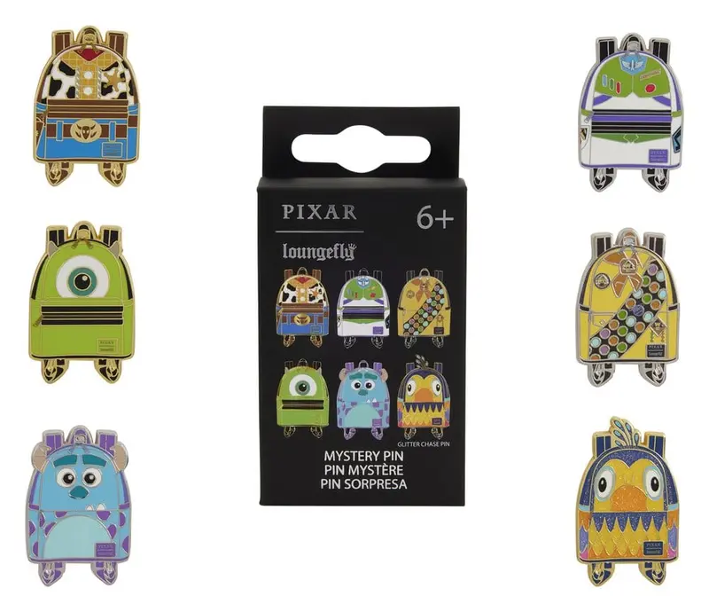 🧪 LAB | PREORDINE+ 11/2026 Disney/Pixar by Loungefly Enamel Pins Mini Backpack Blind Box Assortment (12)