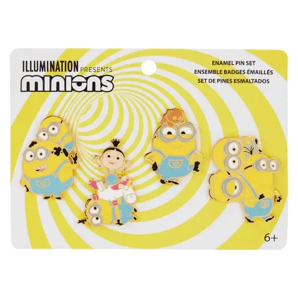 🧪 LAB | SU ORDINAZIONE Despicable Me by Loungefly Enamel Pins 4-Set Variety 3 cm