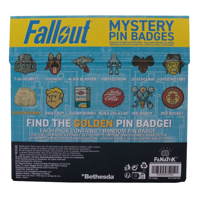 🧪 LAB | SU ORDINAZIONE Fallout World Pin Badge Display Mystery Pin Badge (12)