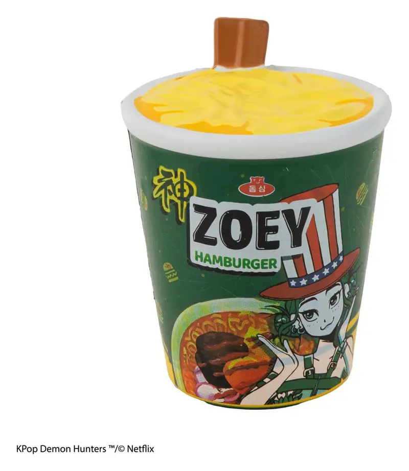 🧪 LAB | SU ORDINAZIONE KPop Demon Hunters Squishy Anti Stress Figure Zoey Hamburger Noodles