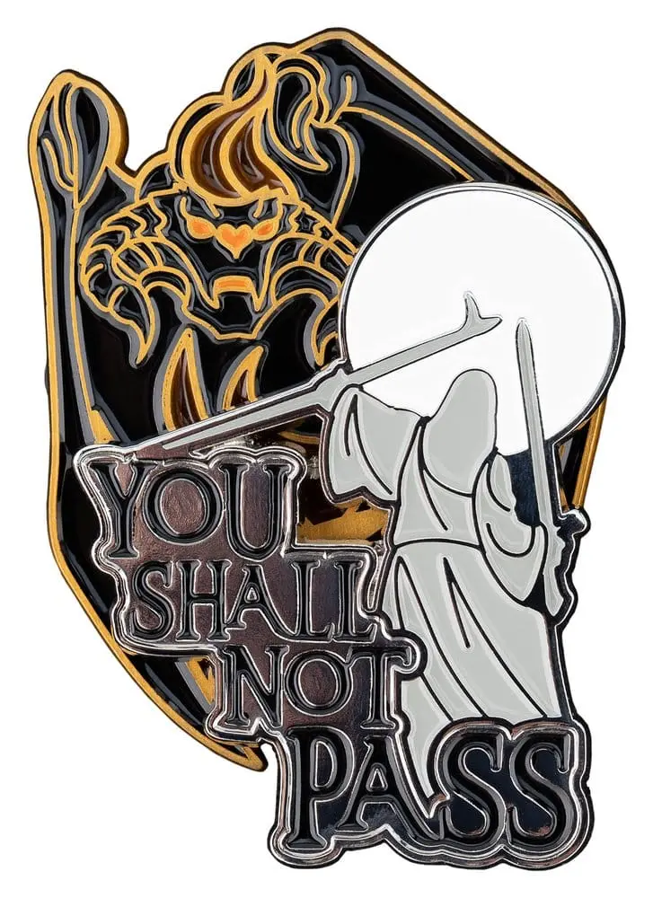 🧪 LAB | SU ORDINAZIONE Lord of the Rings Collectors Pins 2-Pack You Shall Not Pass 8 cm