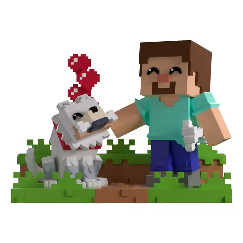 🧪 LAB | SU ORDINAZIONE Minecraft Vinyl Figure Taming a Wolf 10 cm