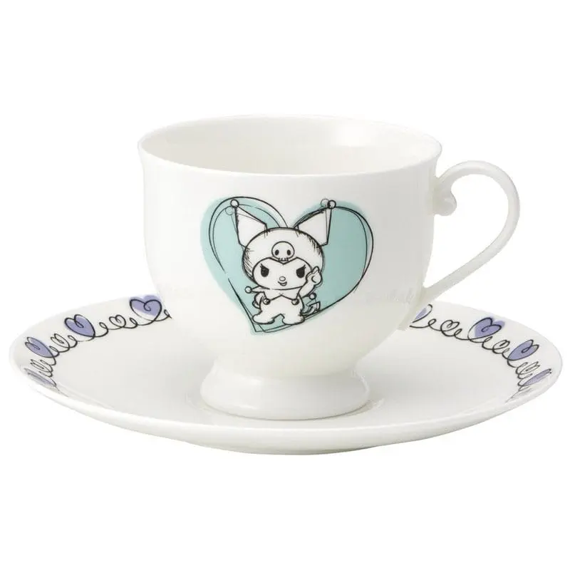 🧪 LAB | SU ORDINAZIONE Sanrio Bone China Mug & Plate Set Kuromi