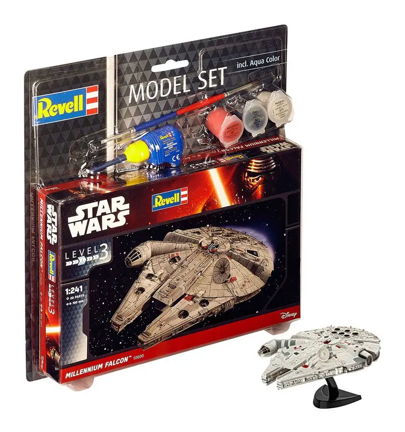 🧪 LAB | SU ORDINAZIONE Star Wars Model Kit 1/241 Model Set Millennium Falcon 10 cm