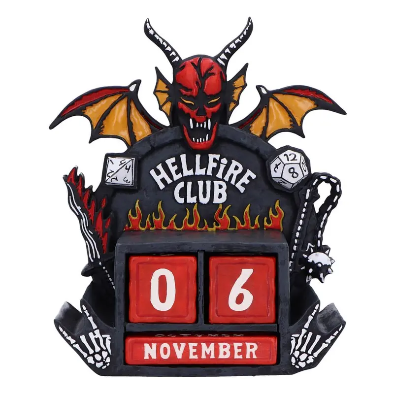 🧪 LAB | SU ORDINAZIONE Stranger Things Perpetual Calendar Hellfire Club 15 cm